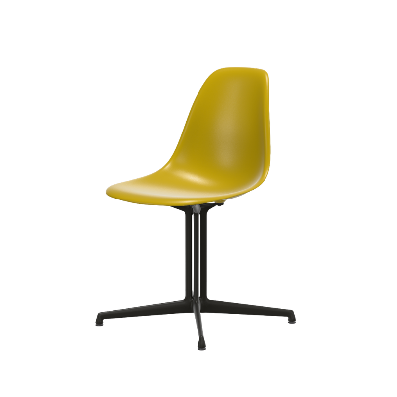 Vitra Eames Plastic Side Chair RE DSL - Basic Dark Poedercoat (Glad) Onderstel
