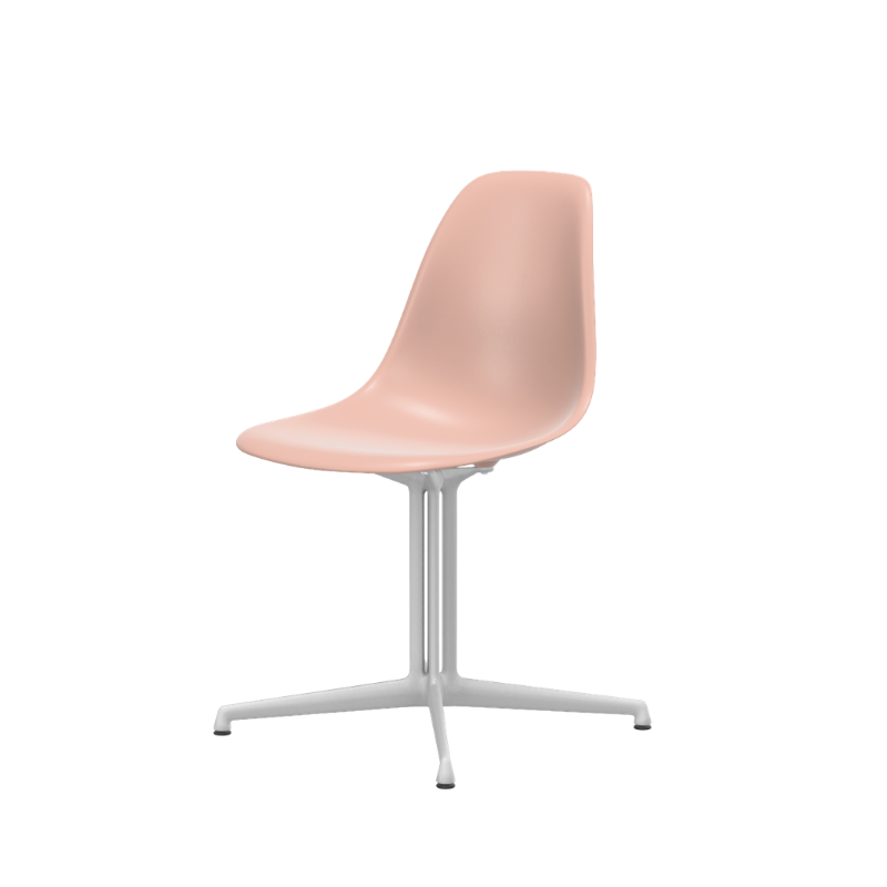 Vitra Eames Plastic Side Chair RE DSL - Wit Poedercoat (Glad) Onderstel