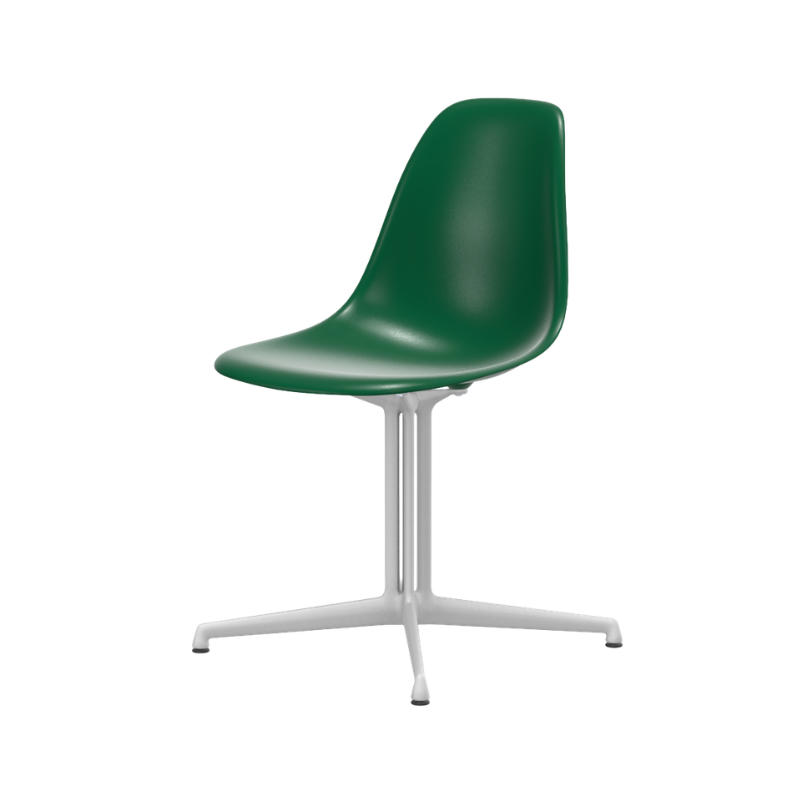 Vitra Eames Plastic Side Chair RE DSL - Wit Poedercoat (Glad) Onderstel
