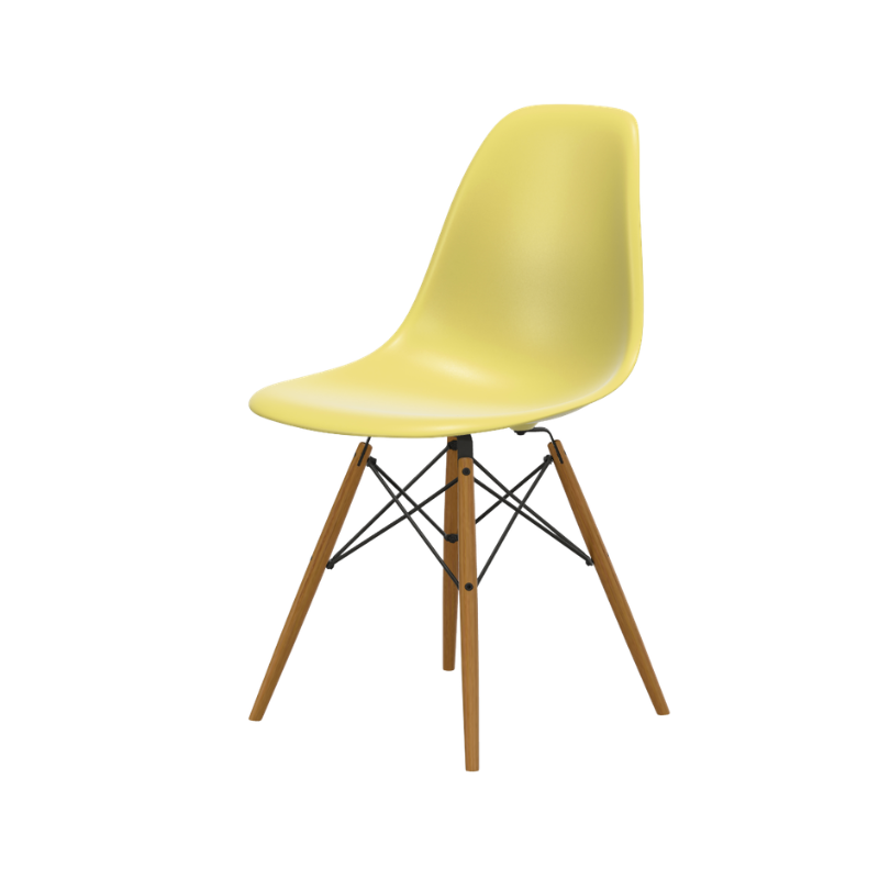 Vitra Eames Plastic Side Chair RE DSW - Esdoorn Goud Onderstel