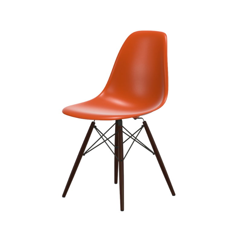 Vitra Eames Plastic Side Chair RE DSW - Esdoorn Donker Onderstel