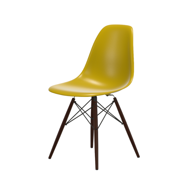 Vitra Eames Plastic Side Chair RE DSW - Esdoorn Donker Onderstel