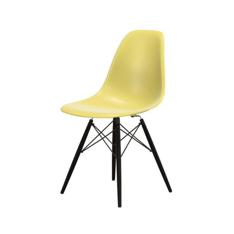 Vitra Eames Plastic Side Chair RE DSW - Esdoorn Zwart Onderstel