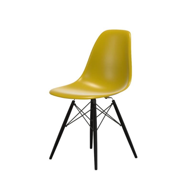 Vitra Eames Plastic Side Chair RE DSW - Esdoorn Zwart Onderstel