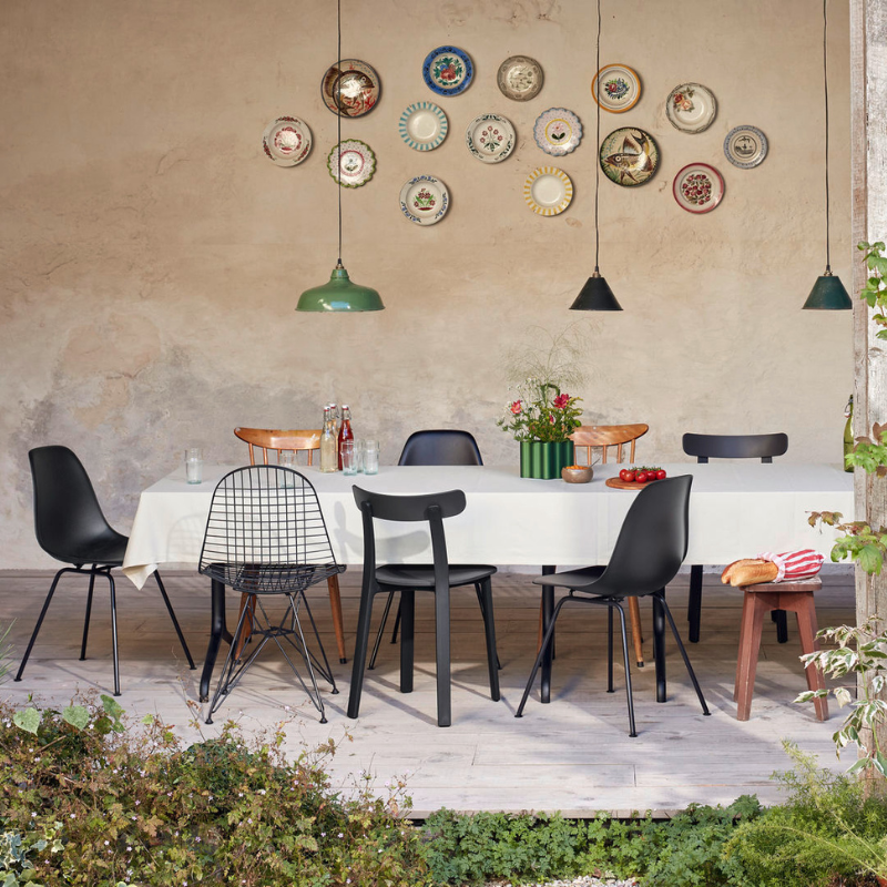 Vitra Eames Plastic Side Chair RE DSW - Essen Onderstel