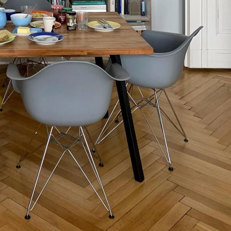 Vitra Eames Plastic Armchair RE DAR - Verchroomd Onderstel