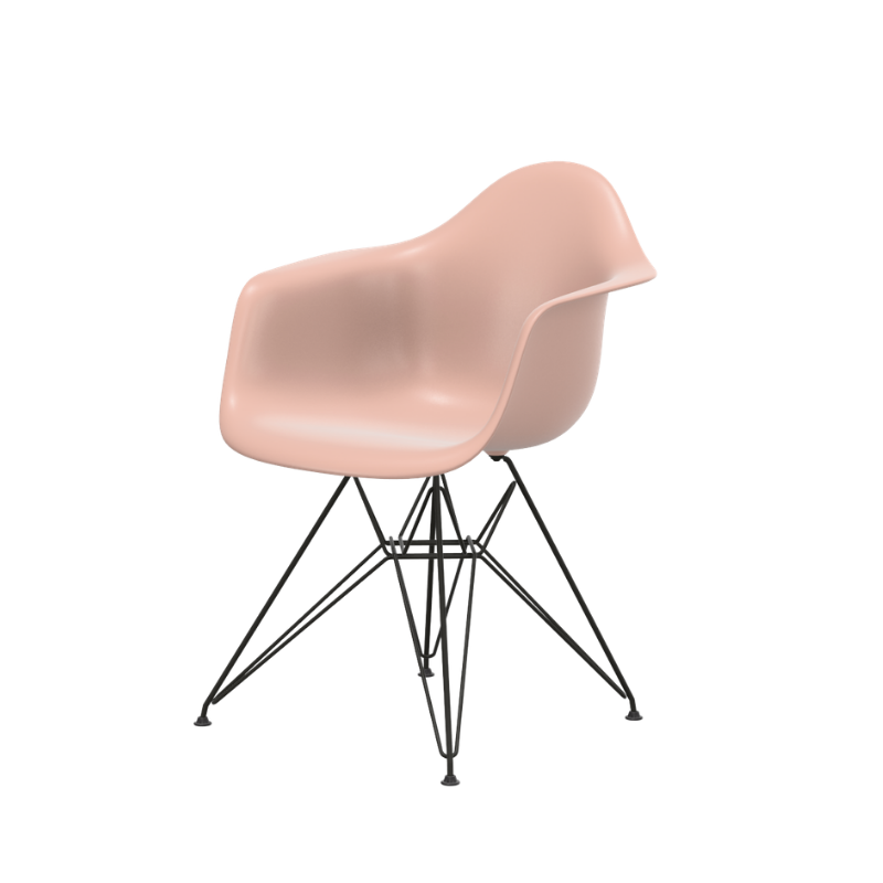 Vitra Eames Plastic Armchair RE DAR - Zwart Gepoedercoat Onderstel
