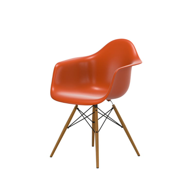 Vitra Eames Plastic Armchair RE DAW - Esdoorn Goud Onderstel