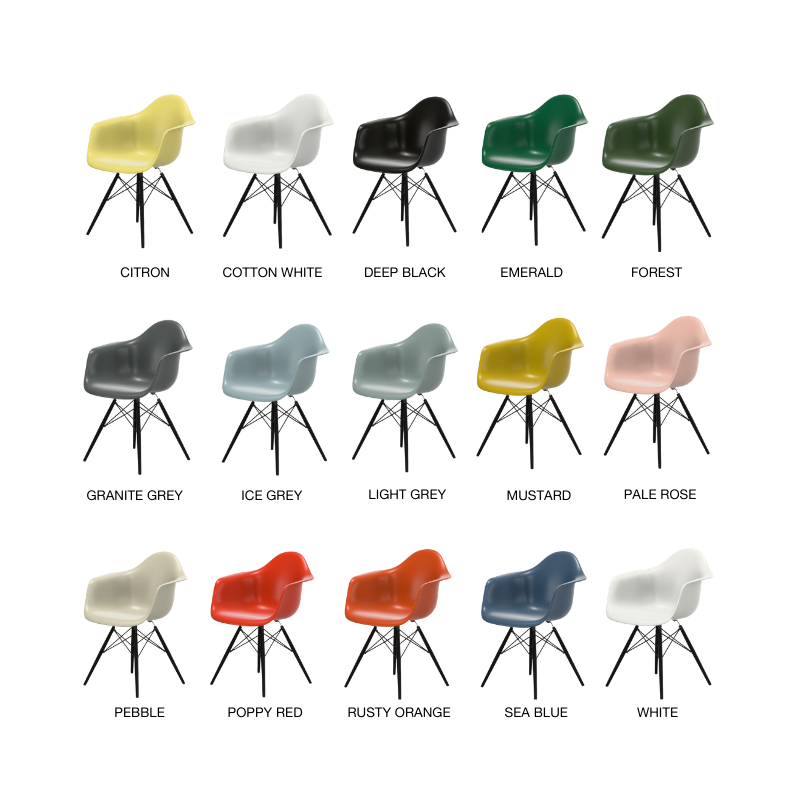 Vitra Eames Plastic Armchair RE DAW - Essen Onderstel