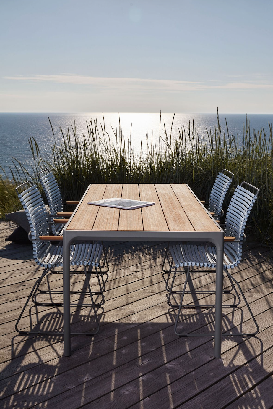 HOUE CLICK Dining Chair Tall with Armrests in bamboo