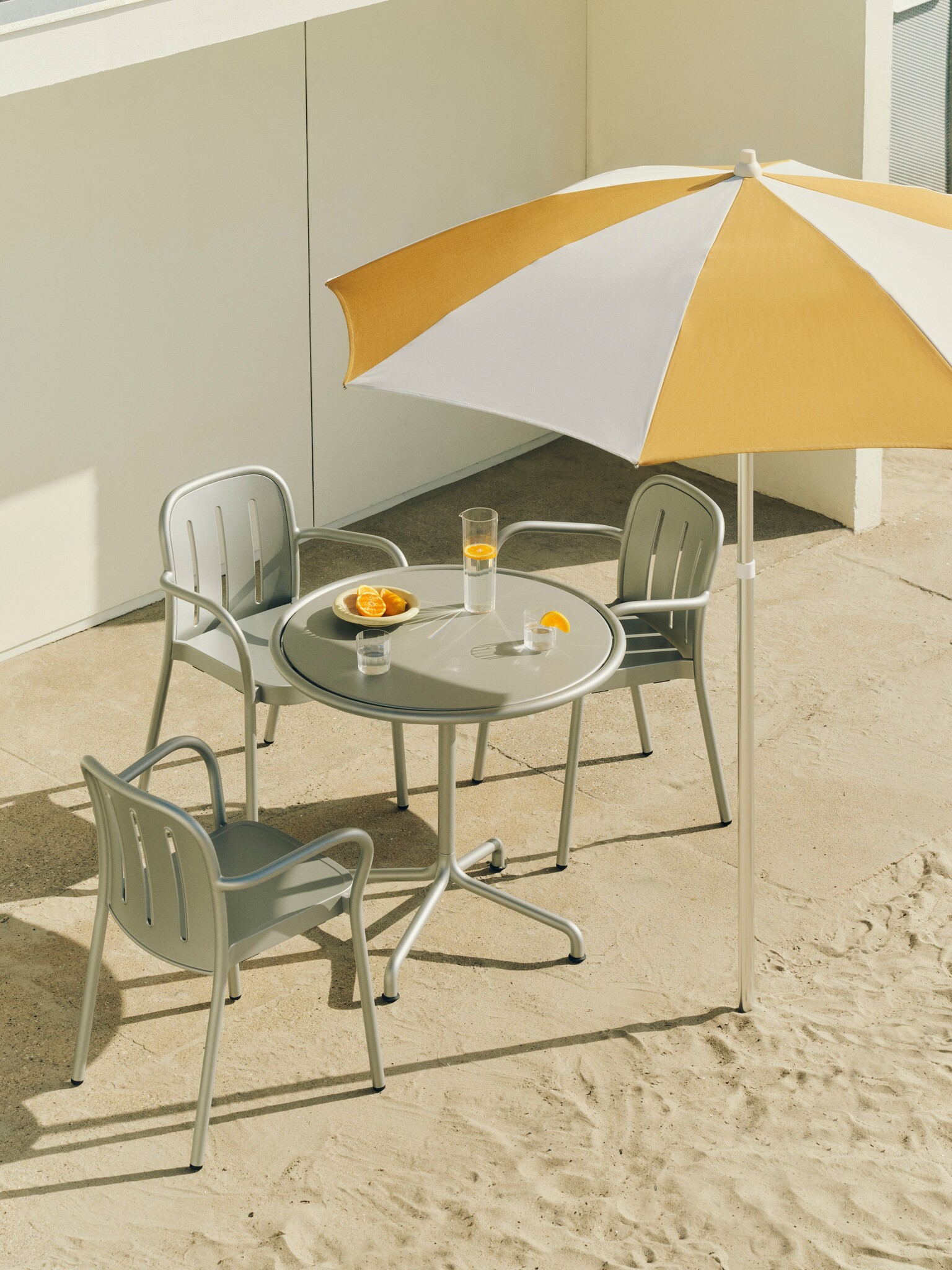HAY Terrazza Parasol Octagon with base and cover