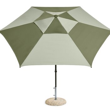 HAY Terrazza Parasol Hexagon with base and cover