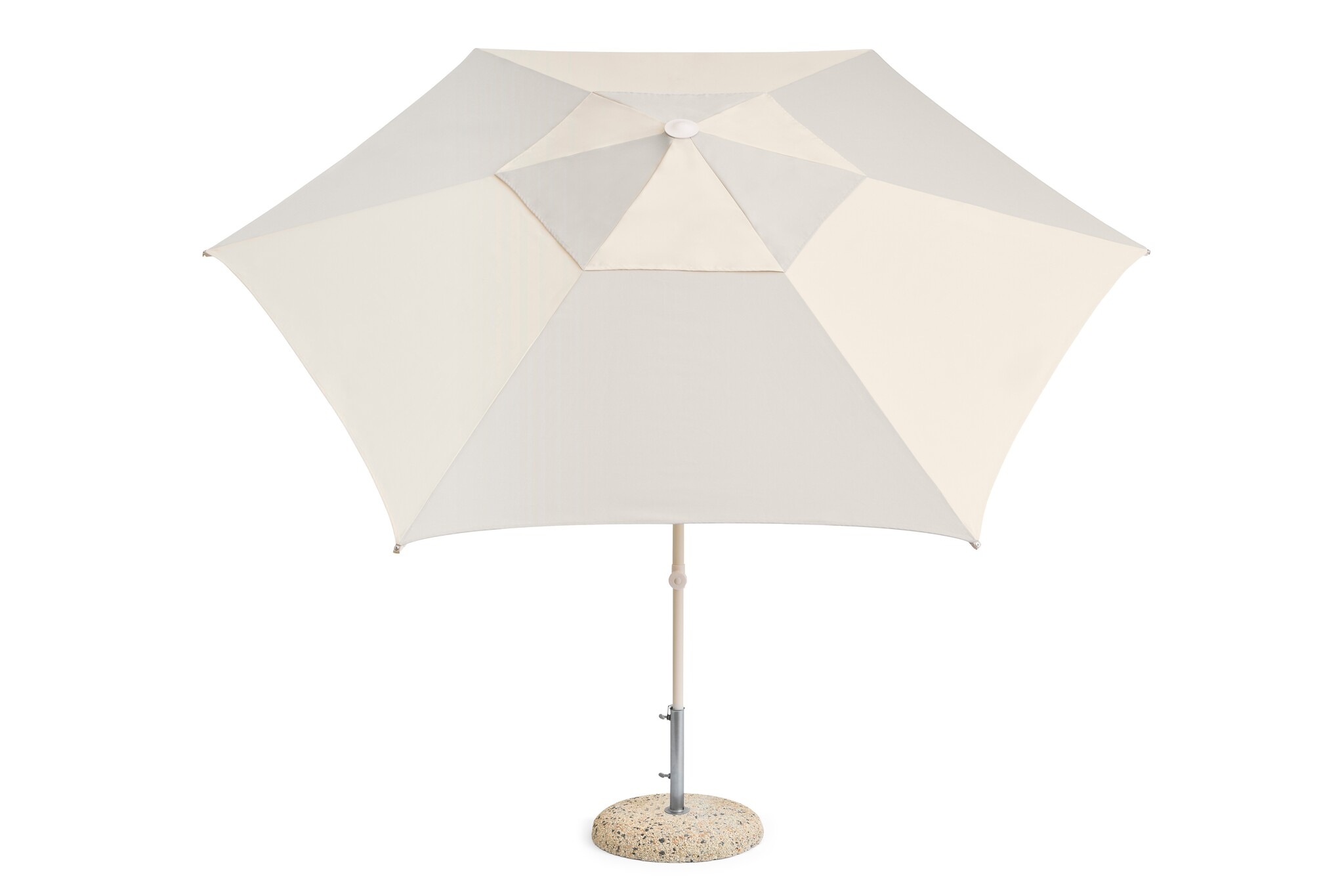 HAY Terrazza Parasol Hexagon with base and cover