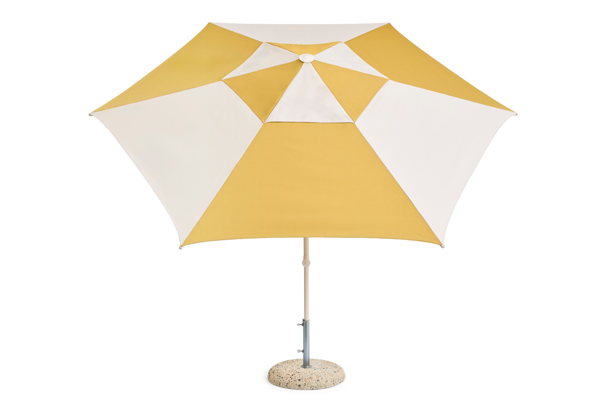 HAY Terrazza Parasol Hexagon with base and cover