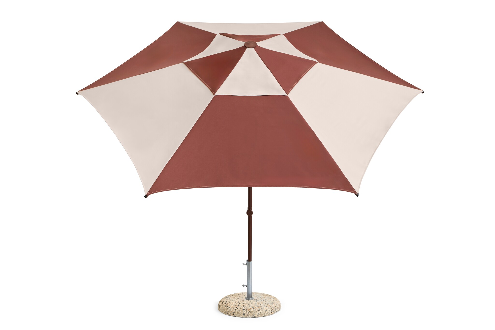 HAY Terrazza Parasol Hexagon with base and cover