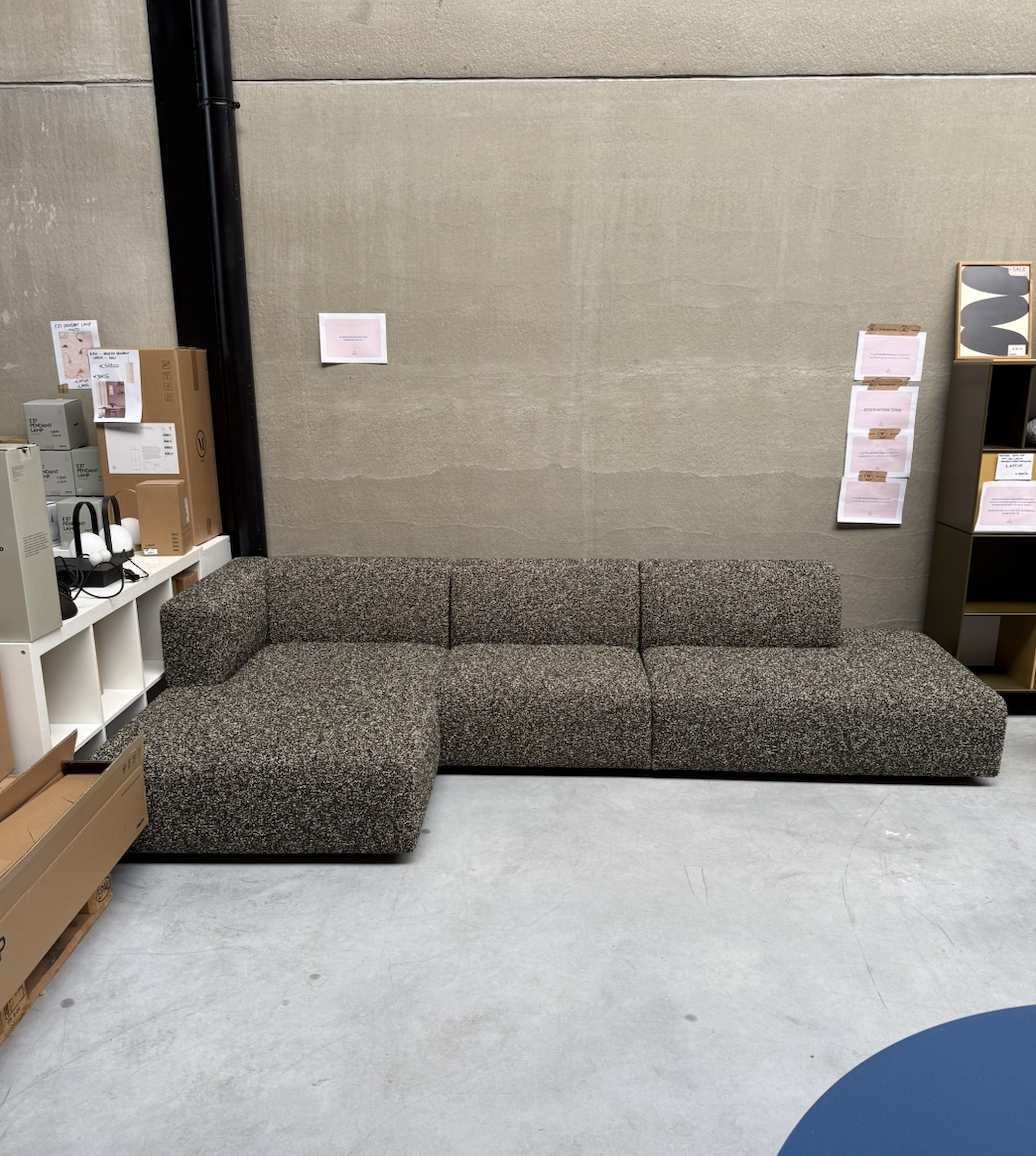 Prostoria Modulaire sofa MATCH L 83 - ChaiseLongue L+1 seater+1 seater extended R - Vellus 12 - SHOWROOM MODEL