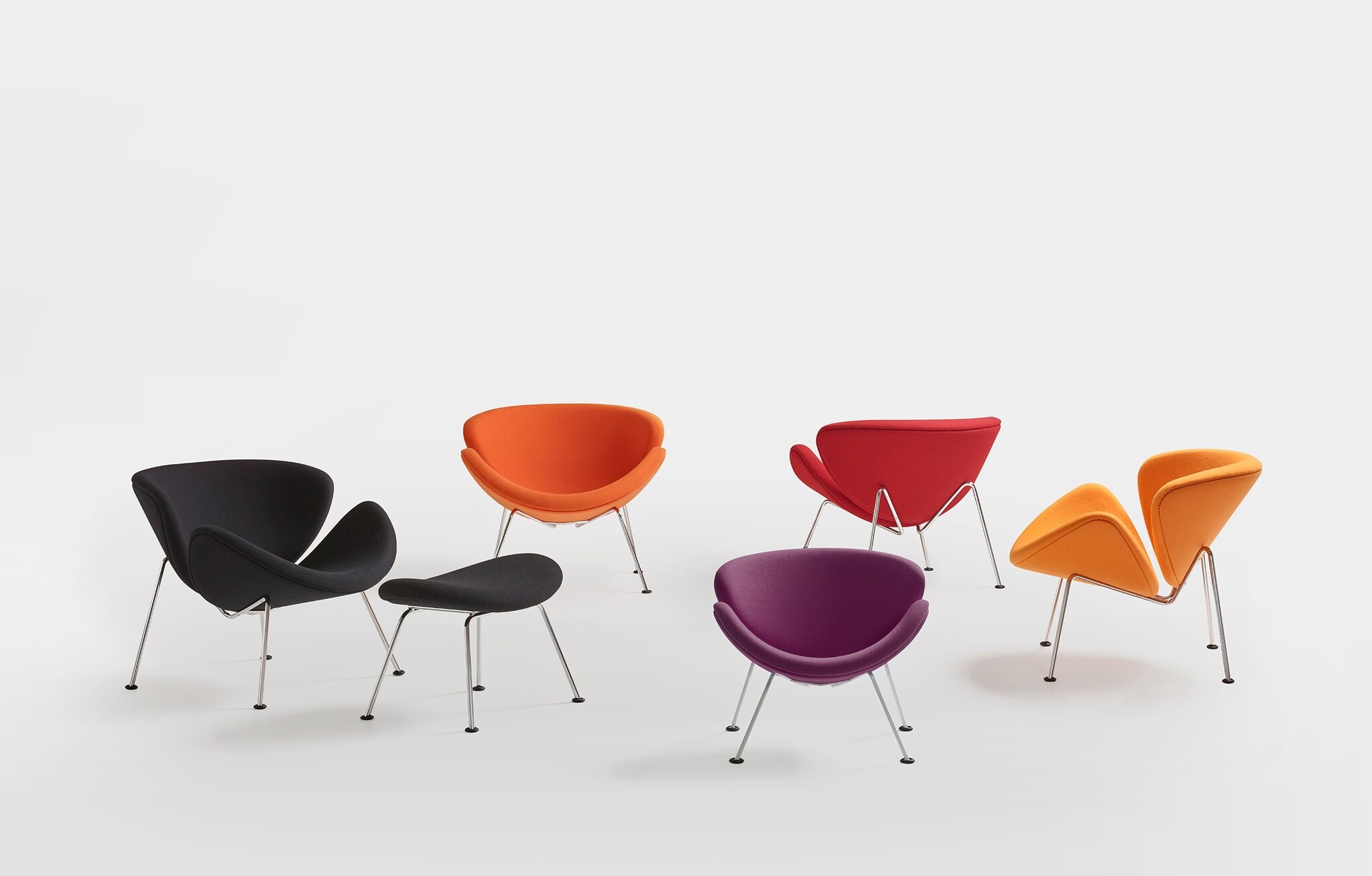 Artifort Orange Slice F 437 - Tonus 474 - Chroom onderstel