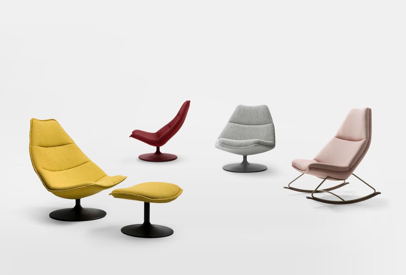 Artifort F 510 Fauteuil Hoog - Artifort Viya 102 - Poedercoat P33 Grey Beige RAL 1019