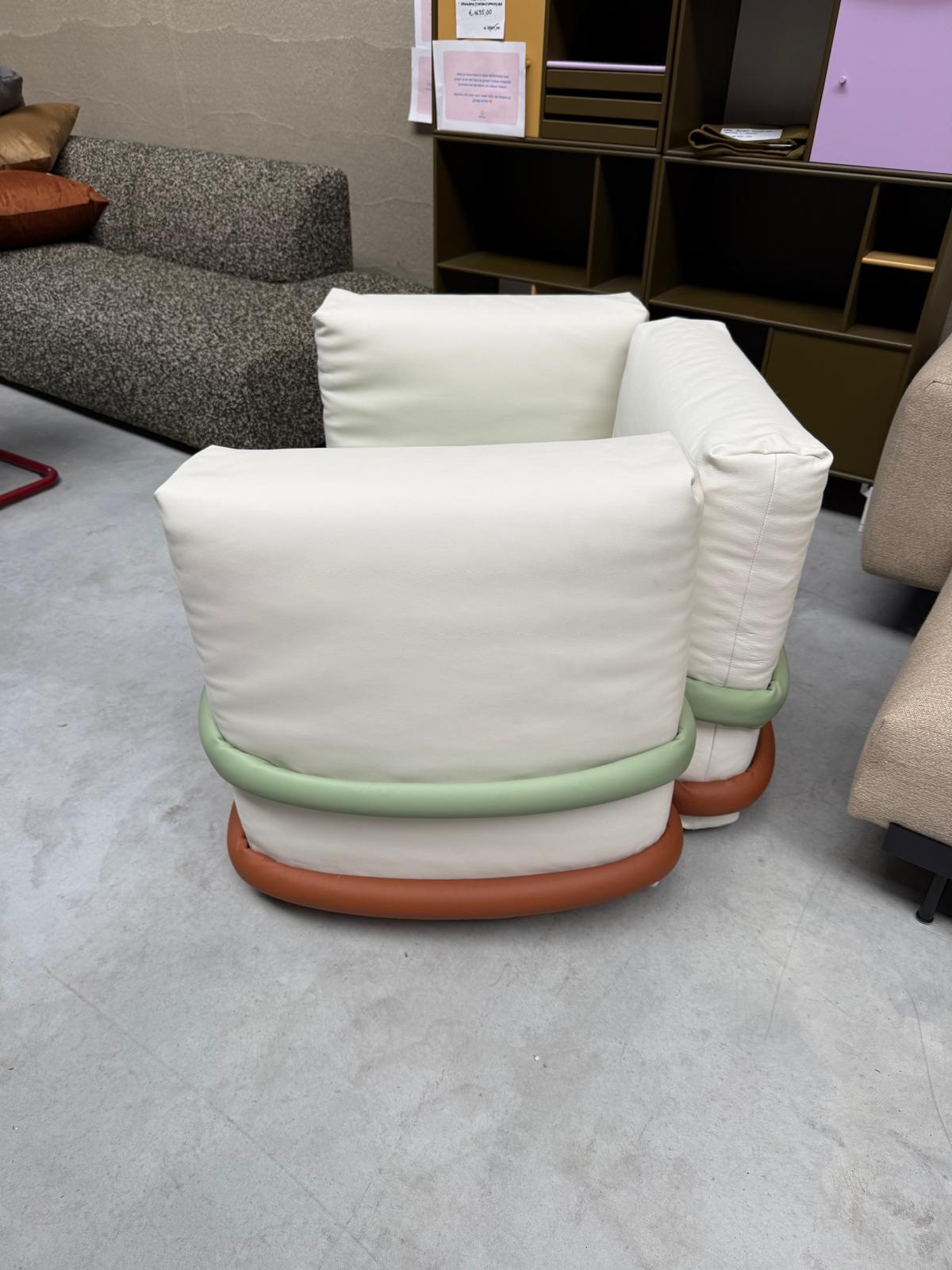 BD Barcelona Pillow  Sofa - Armchair Leather Tricolor SHOWROOM MODEL