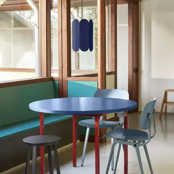 HAY Two-Colour Ø120 Blue Valchromat/Maroon Red Frame - SHOWROOM MODEL