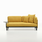 Vitra Anagram Sofa - Basic Dark frame - Dumet Mango Melange - aanbouwtafel zwart es gelakt ⌀35