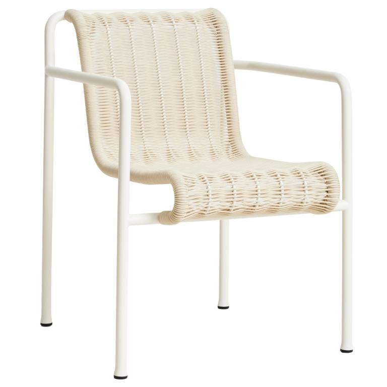 HAY Palissade Cord Dining Armchair Cream White Set of 2 - SHOWROOMMODEL