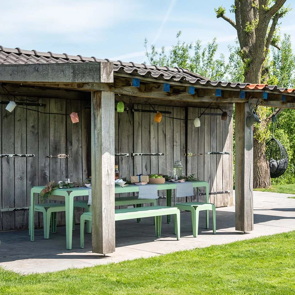 Weltevree Bended Table 270 - including 2 Benches and 2 Stools - SET