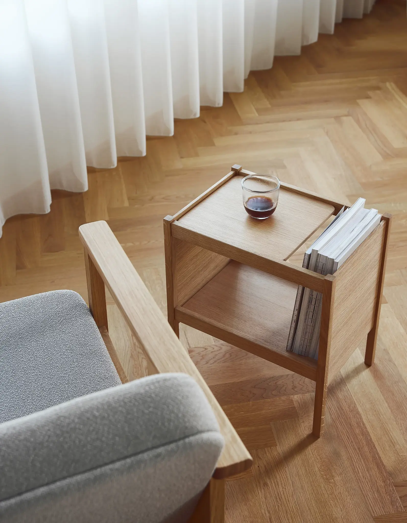 Journal Side Table - Oak - SHOWROOM MODEL