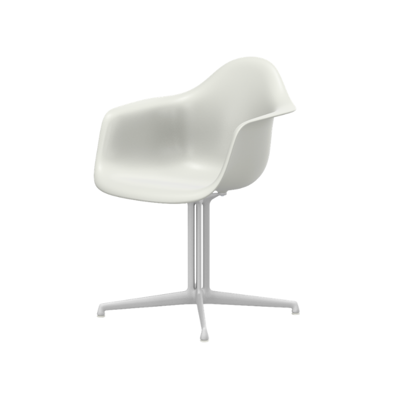Vitra Eames Plastic Armchair RE DAL - Wit Poedercoating (Glad) Onderstel