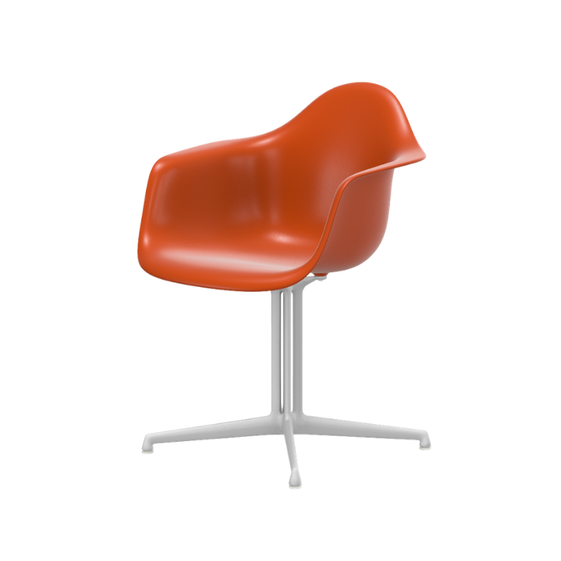 Vitra Eames Plastic Armchair RE DAL - Wit Poedercoating (Glad) Onderstel
