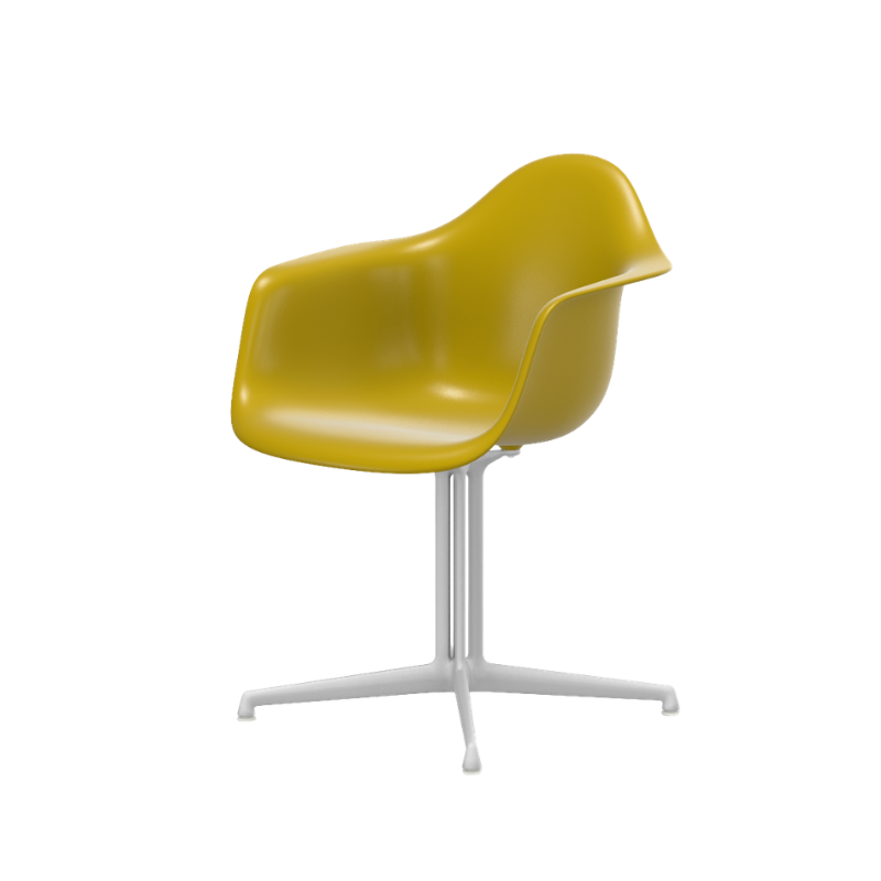 Vitra Eames Plastic Armchair RE DAL - Wit Poedercoating (Glad) Onderstel