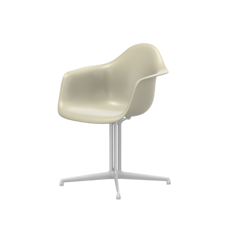 Vitra Eames Plastic Armchair RE DAL - Wit Poedercoating (Glad) Onderstel