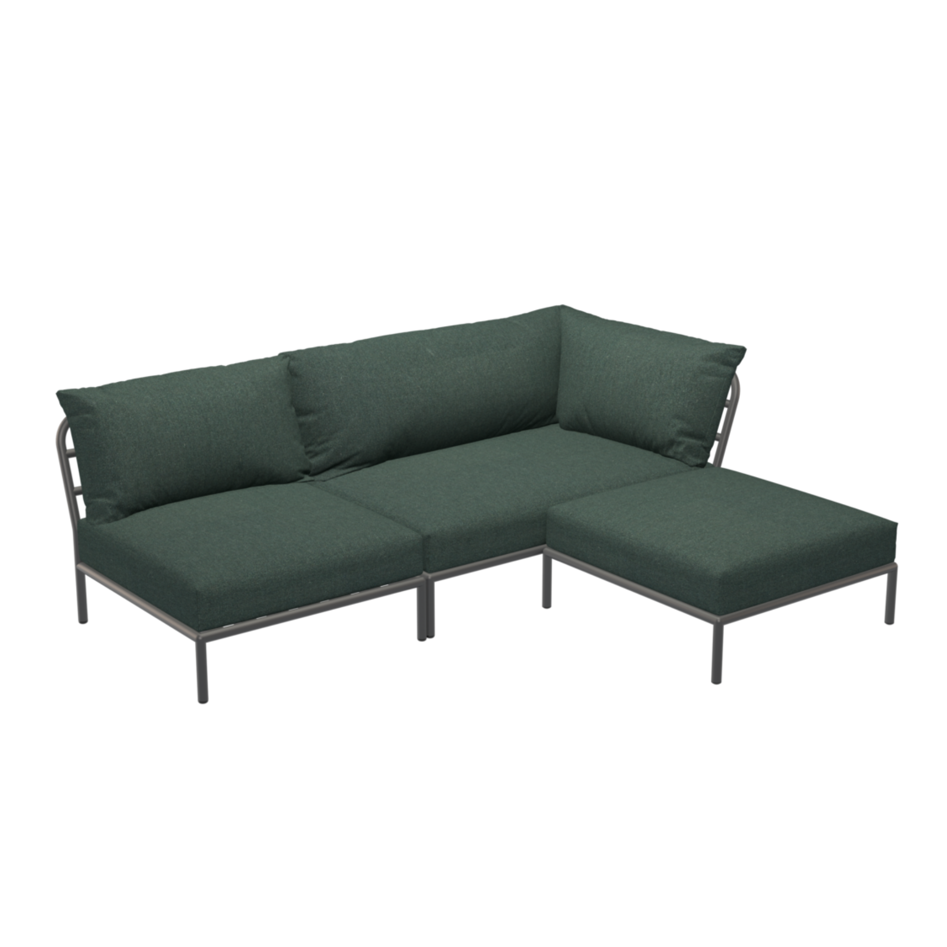 HOUE Level 2 Configuratie: Chair + Corner Right + Ottoman - Dark Grey Base