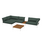 HOUE Level 2 Configuratie:  Cozy Corner Left + Chair + Side Table Bamboo + Corner Right + Coffee Table Bamboo - Muted White Base