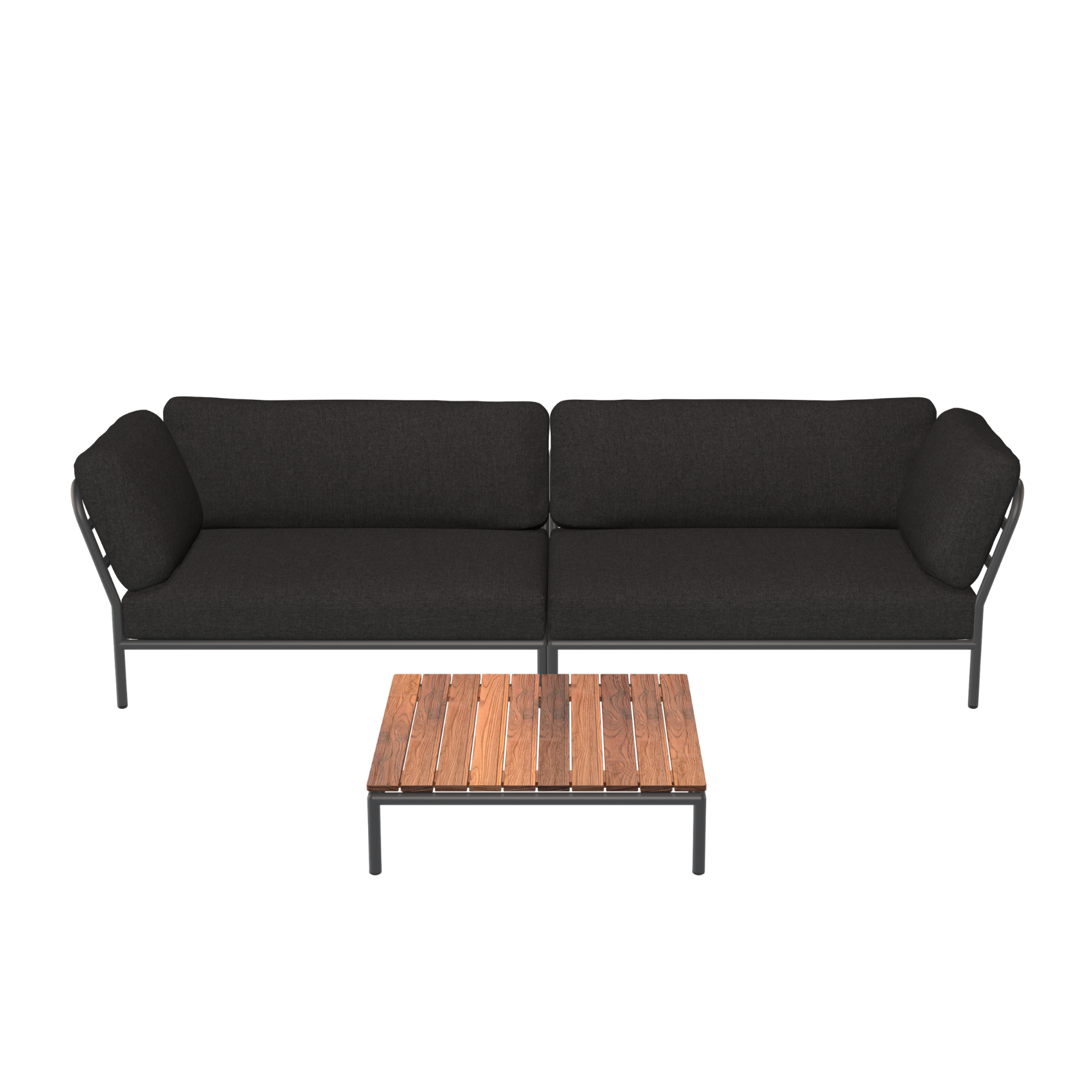 HOUE Level Configuratie: Corner Left + Corner Right + Coffee Table Thermo Ash - Dark Grey Base