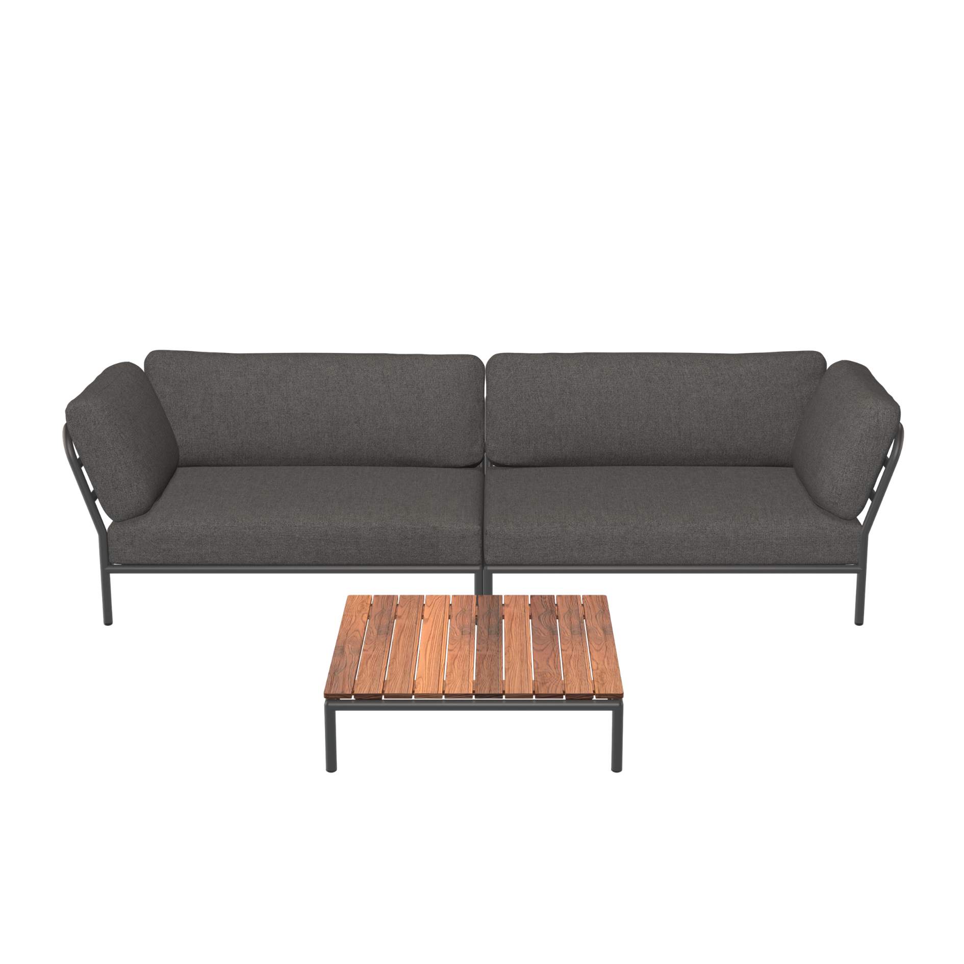 HOUE Level Configuratie: Corner Left + Corner Right + Coffee Table Thermo Ash - Dark Grey Base