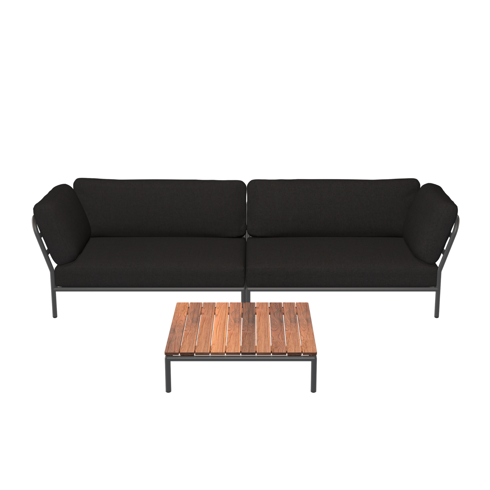 HOUE Level Configuratie: Corner Left + Corner Right + Coffee Table Thermo Ash - Dark Grey Base