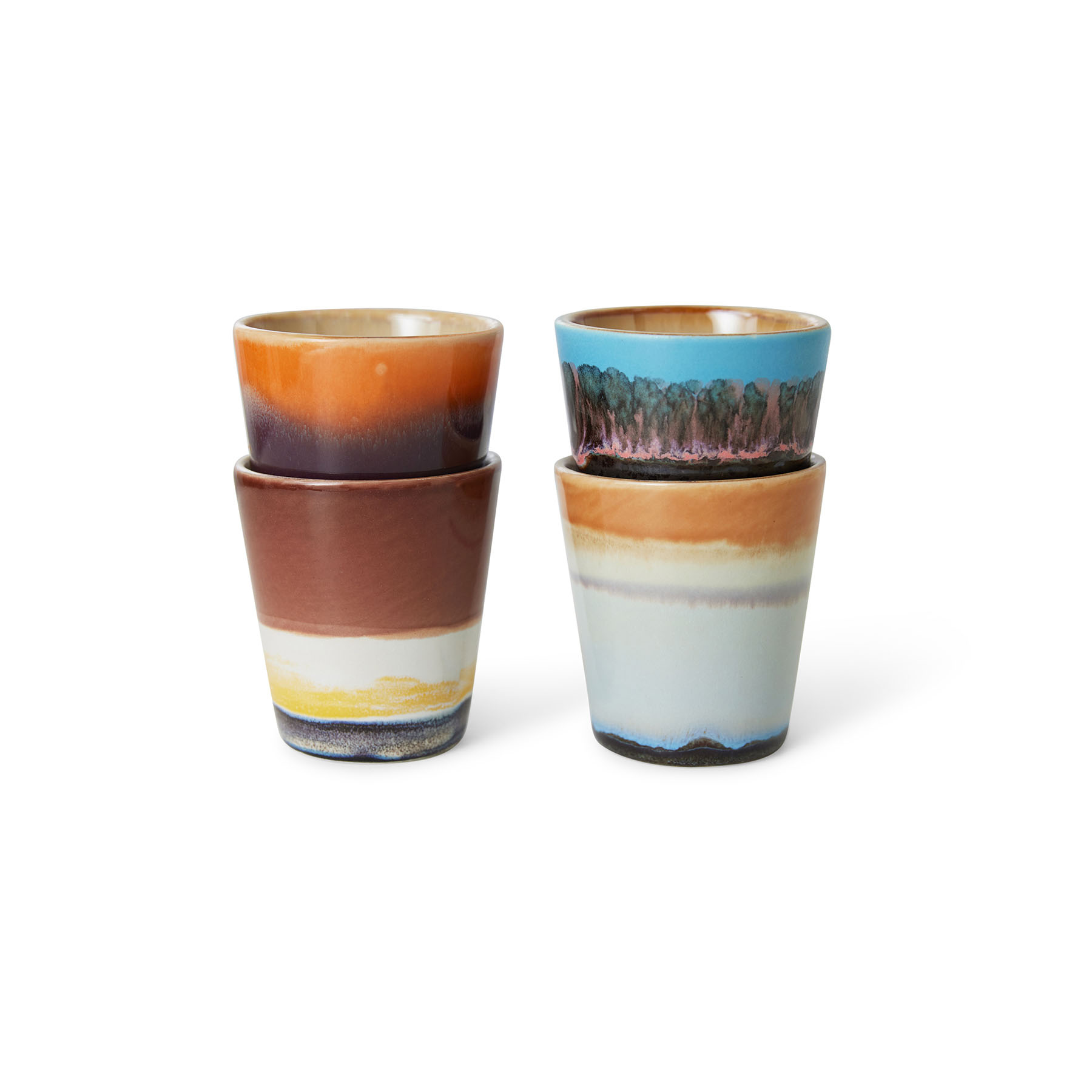 hkliving 70s Ceramics: Ristretto Mugs Solar