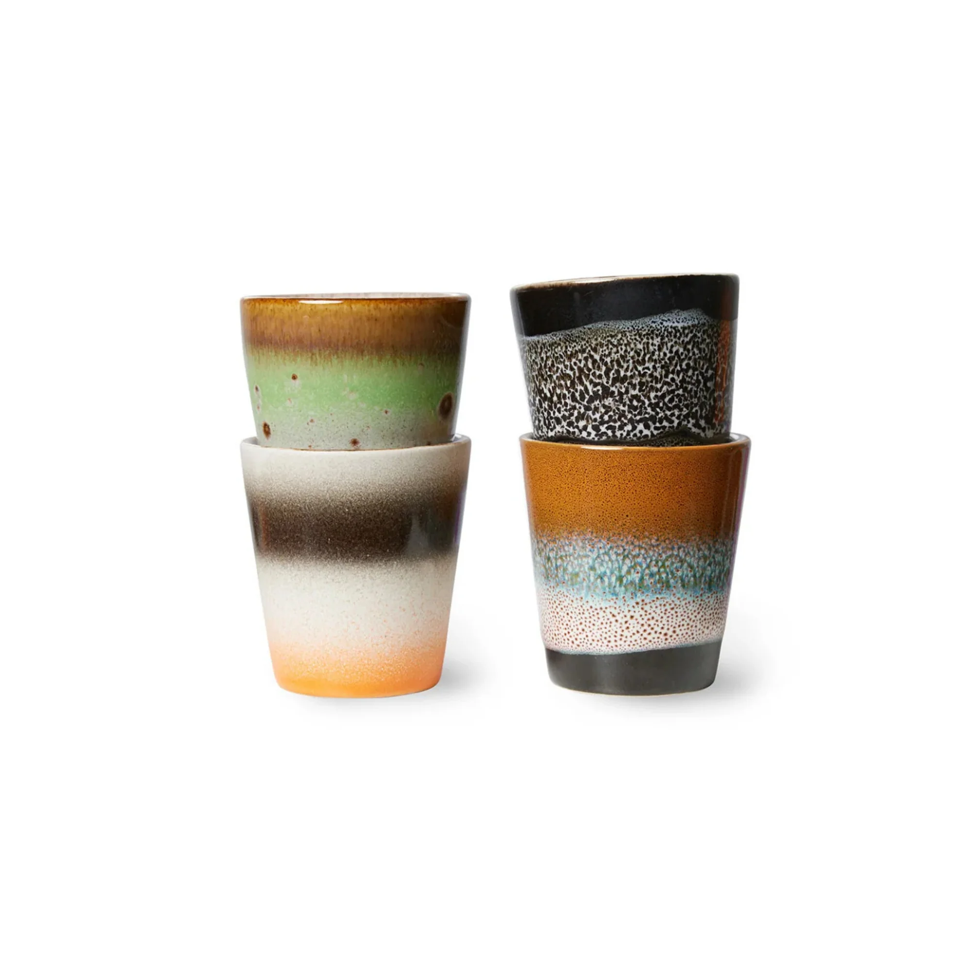 hkliving 70s Ceramics: Ristretto Mugs Good Vibes