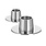 Ester & Erik Candle Holder - medium - SHINY SILVER - 2 stuks