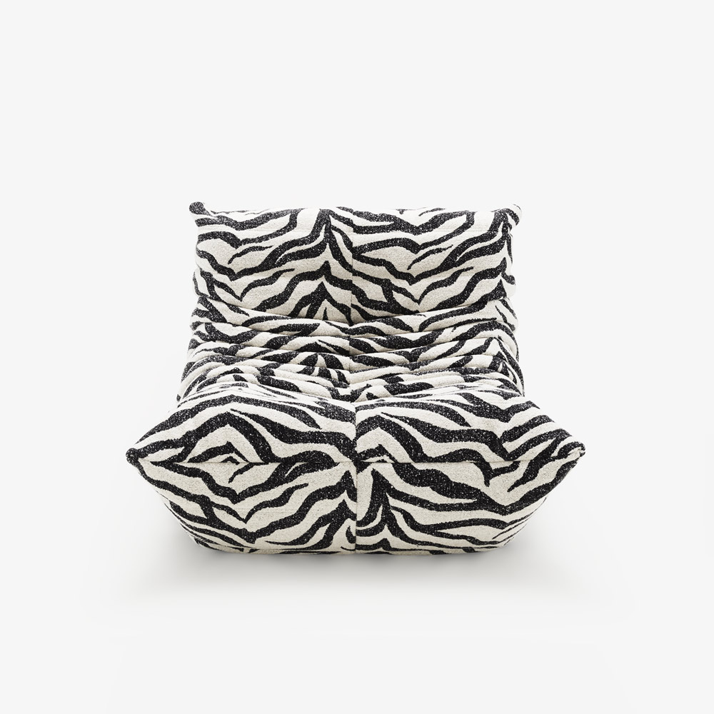 Ligne Roset Togo 1-zit fauteuil - Tablu Zebra (0152) - LIMITED EDITION