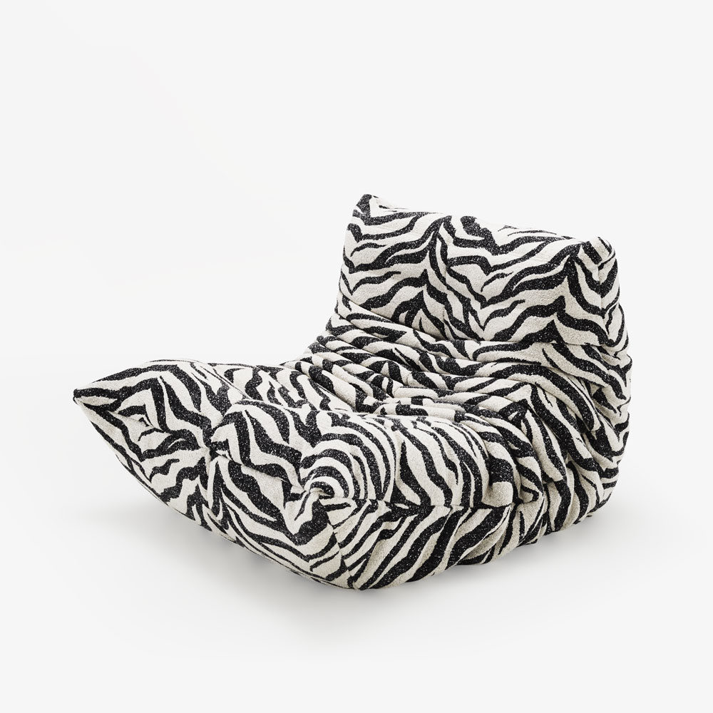 Ligne Roset Togo 1-zit fauteuil - Tablu Zebra (0152) - LIMITED EDITION