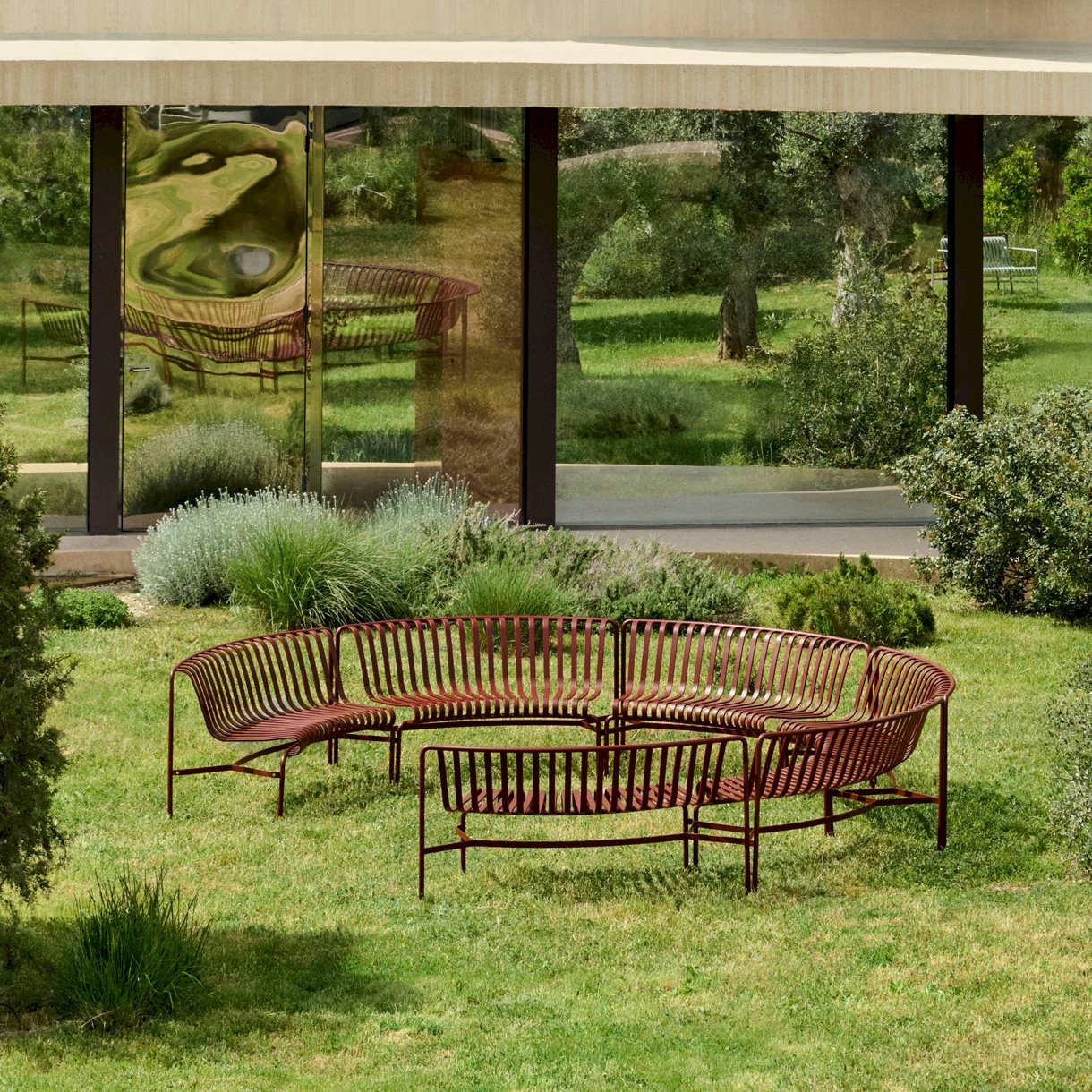 HAY Palissade Park Dining Bench IN/IN - Set of 2