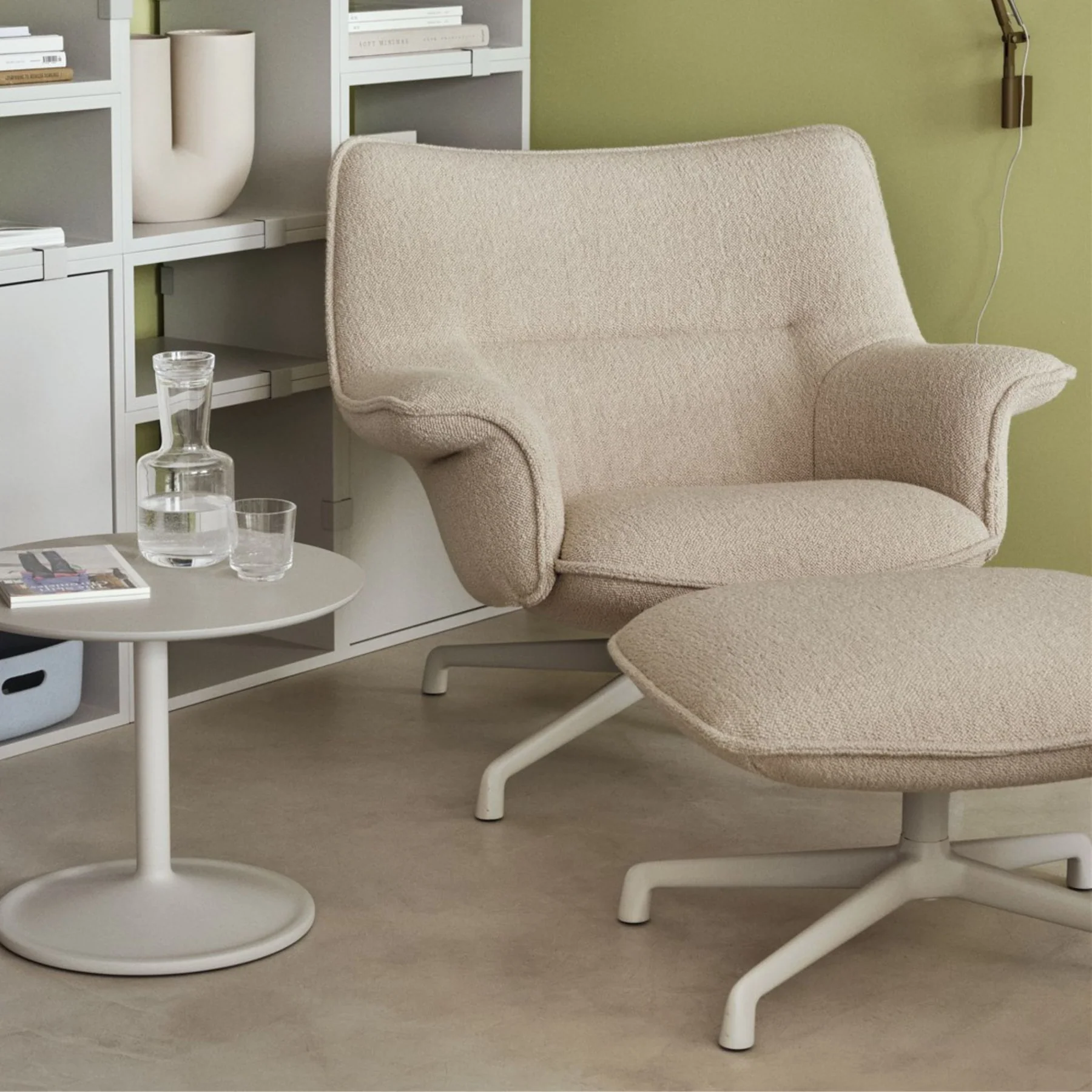 Muuto Doze Lounge Chair Low Back - tube base - Hearth 1/Grey- SHOWROOM MODEL