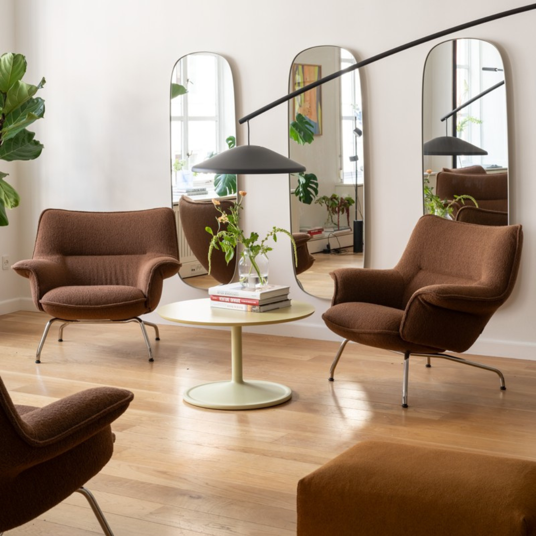 Muuto Doze Lounge Chair Low Back - tube base - Hearth 1/Grey- SHOWROOM MODEL