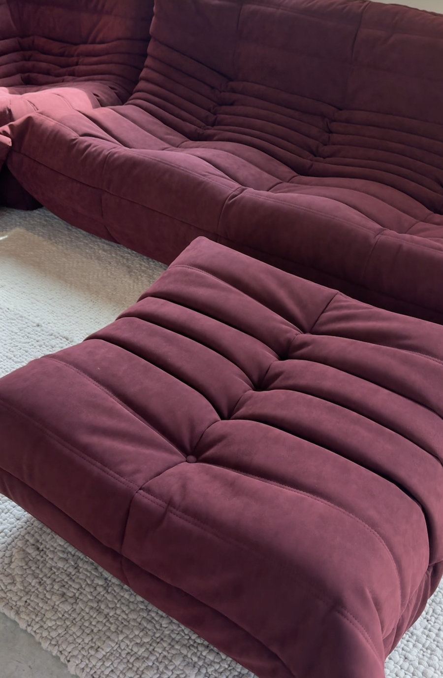 Ligne Roset Togo Configuration tillborg - Alcantara Bordeaux
