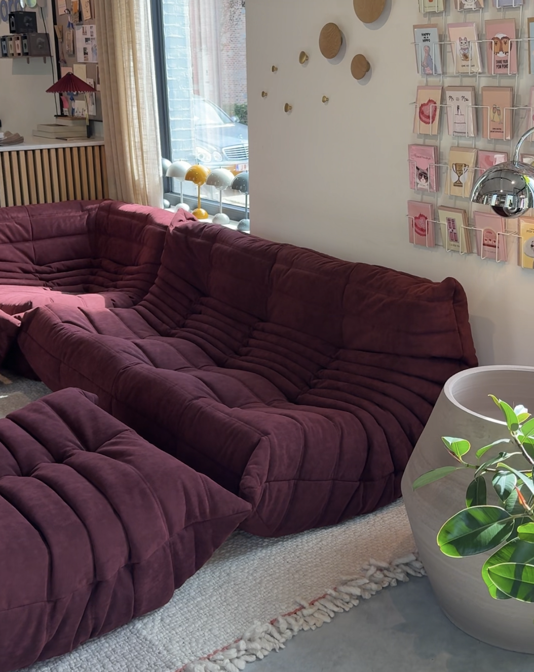 Ligne Roset Togo Configuration tillborg - Alcantara Bordeaux