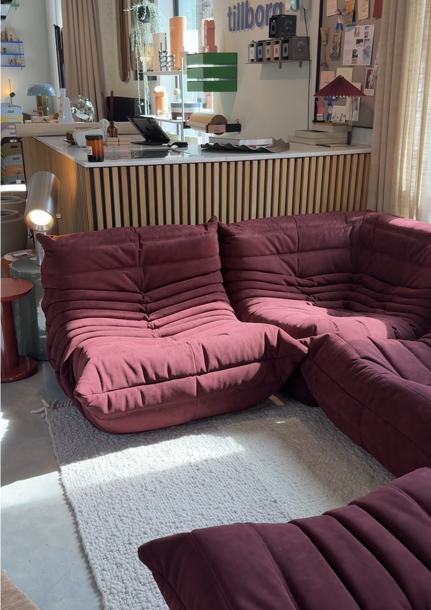 Ligne Roset Togo Configuration tillborg - Alcantara Bordeaux