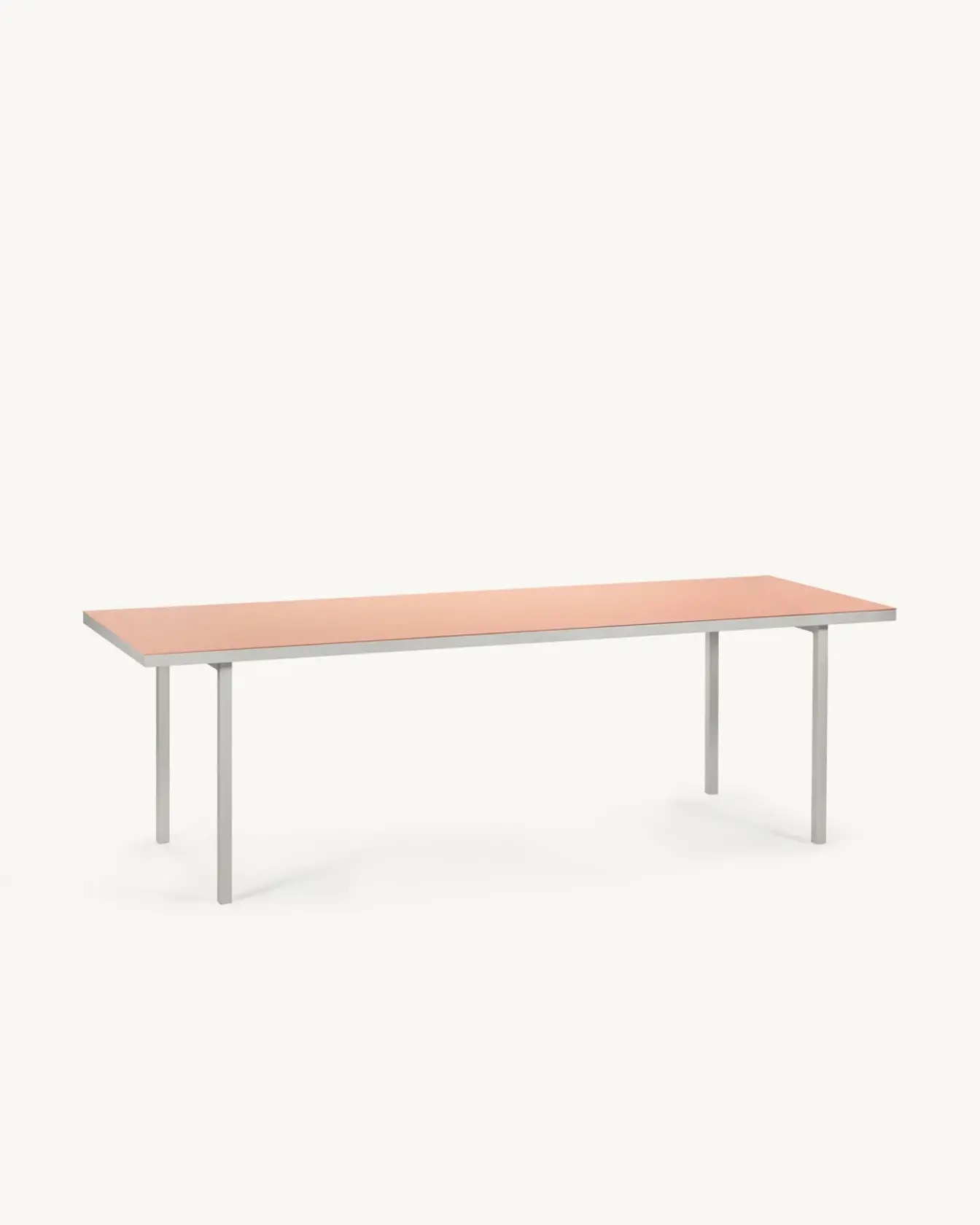 Valerie Objects Alu Set: Alu Dining Table L Pink + 6 Alu Chairs - SHOWROOMMODEL