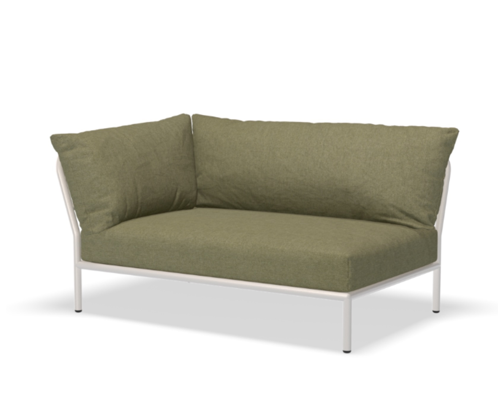 HOUE Level 2 confi. SHWR (Corner left, chair en side table) incl. hoezen - Muted White/Leaf - SHOWROOMMODEL